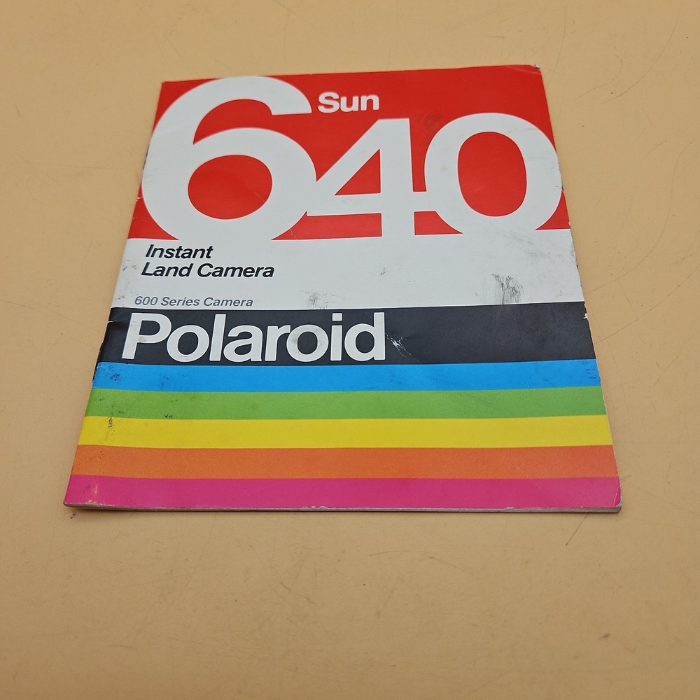 Polaroid‎ Sun 640 Instant Land Camera Manual Booklet Vintage